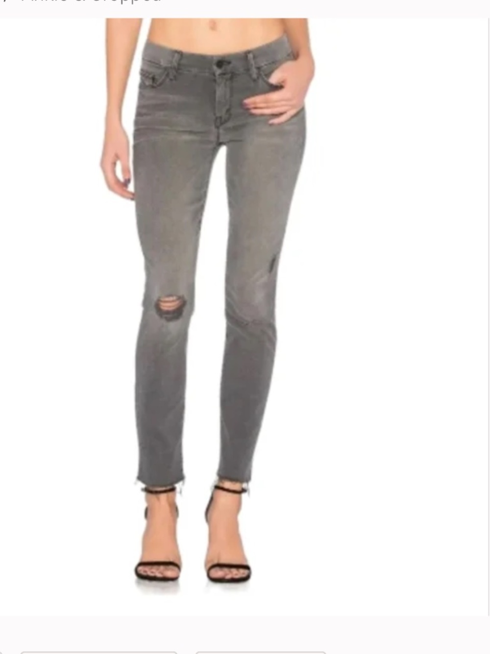 NWOT MOTHER Looker in Faded Black Jeans